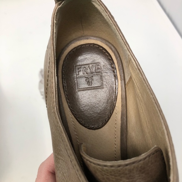 Frye lace up oxford pump heel tan brown - Picture 6 of 8